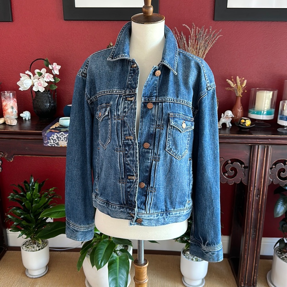 Madewell boxy crop denim jacket
